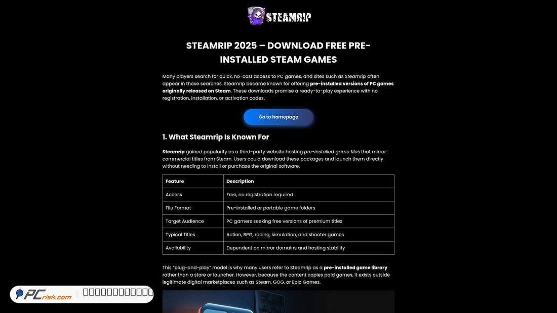 Captura de pantalla de steamrip-vu.pages.dev