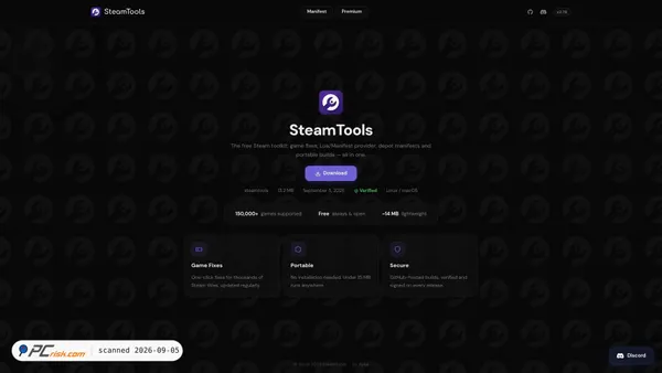 Captura de steamtools.app