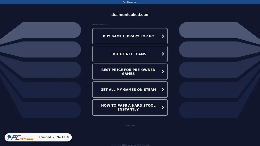 Captura de ecrã de steamunlcoked.com
