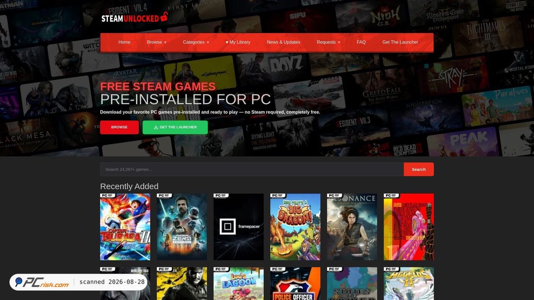 Screenshot di steamunlocked.org