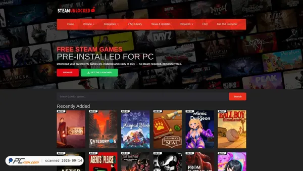 Captura de steamunlocked.org