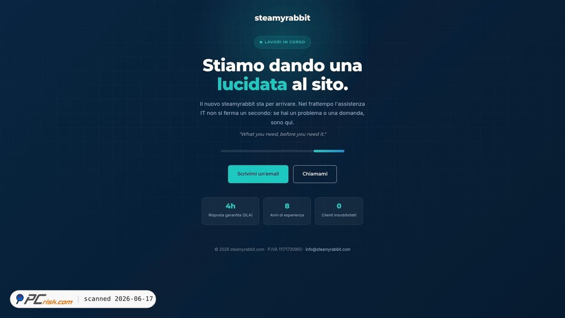 Screenshot of steamyrabbit.com