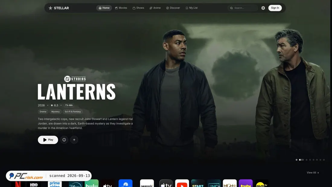 Screenshot van stellar.gdn