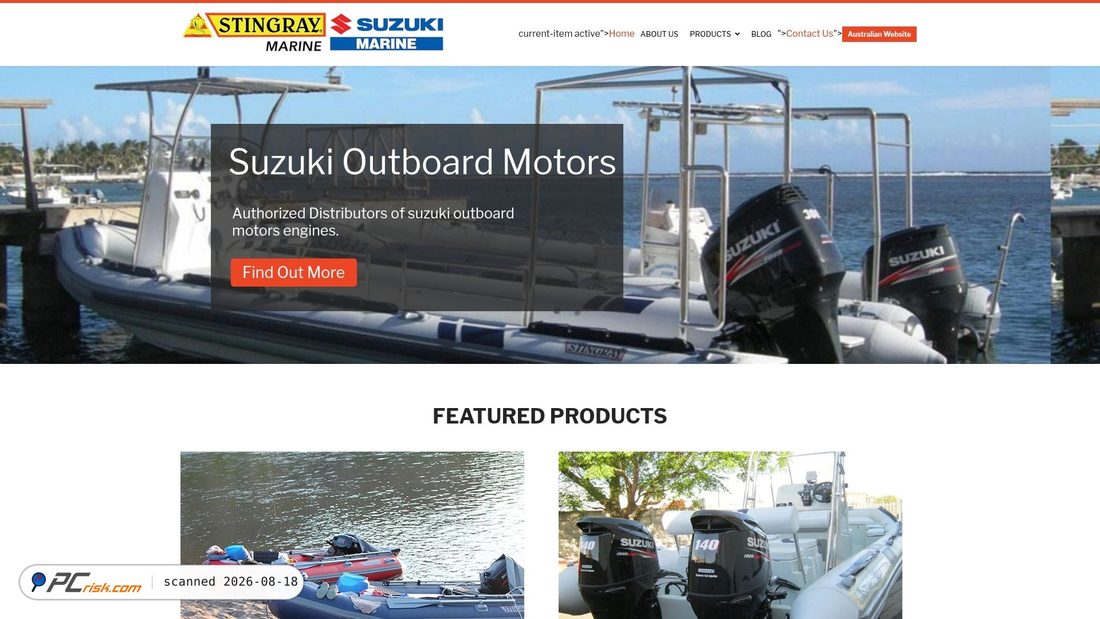 Captura de pantalla de stingraymarine.co.za