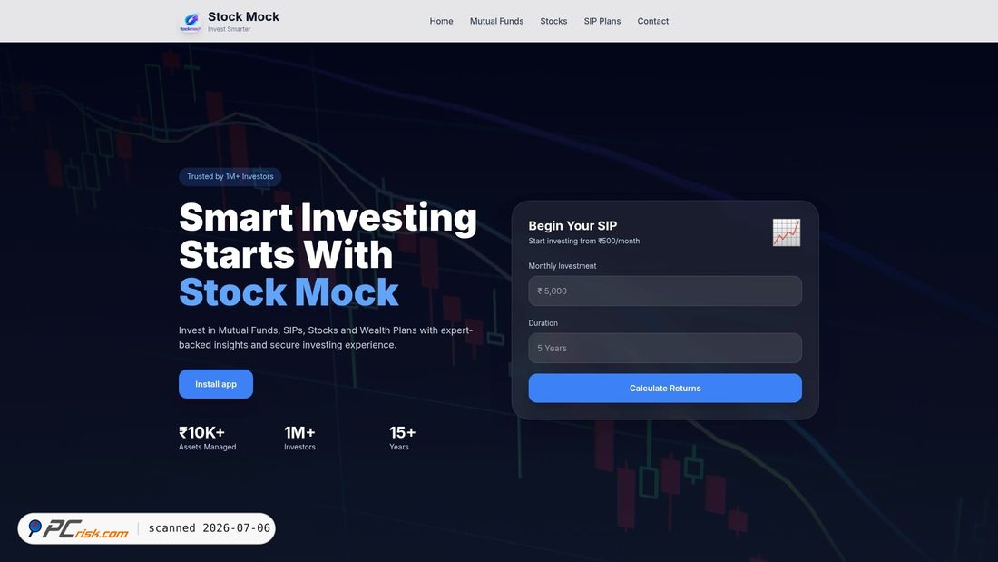 Screenshot of stockmock.co.in