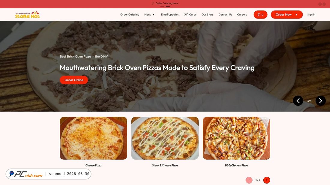 Screenshot of stonehotpizza.com