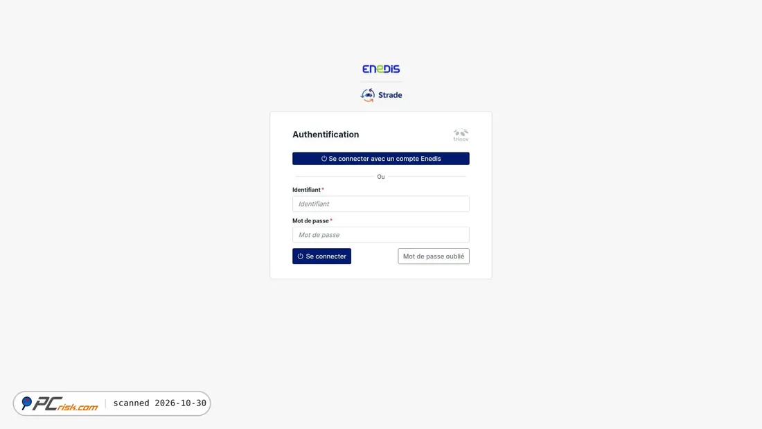 Screenshot of strade.enedis.fr