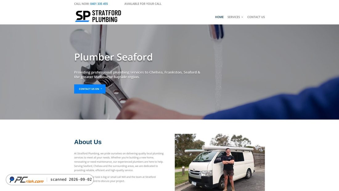 Screenshot of stratfordplumbing.com.au