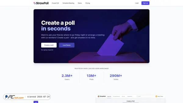 strawpoll.com screenshot