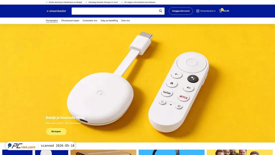 Screenshot of streambeslist.nl