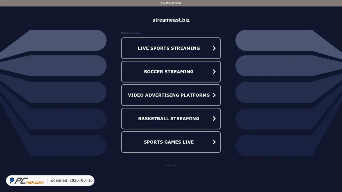 Screenshot of streameast.biz