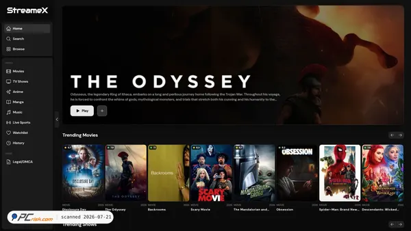 streamex.net screenshot
