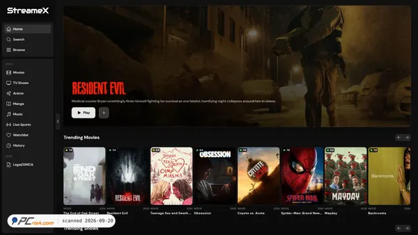 streamex.sh screenshot
