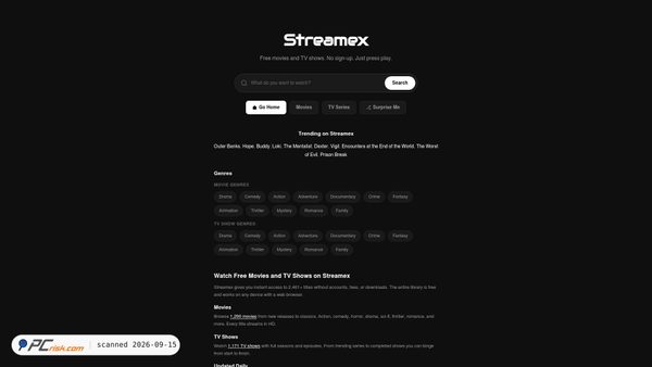 streamex.ws screenshot