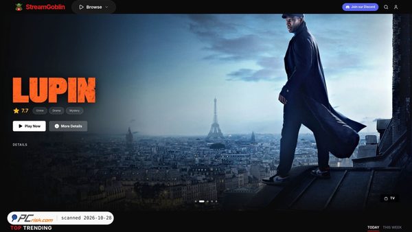 Capture d’écran de streamgoblin.com