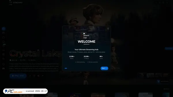 Captura de ecrã de streamo.st