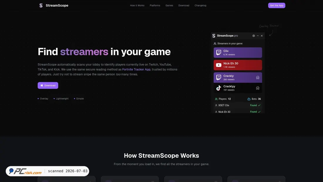 Screenshot of streamscope.pro