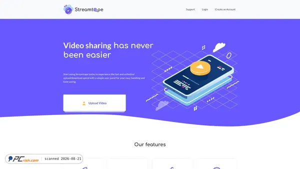 streamtape.com screenshot