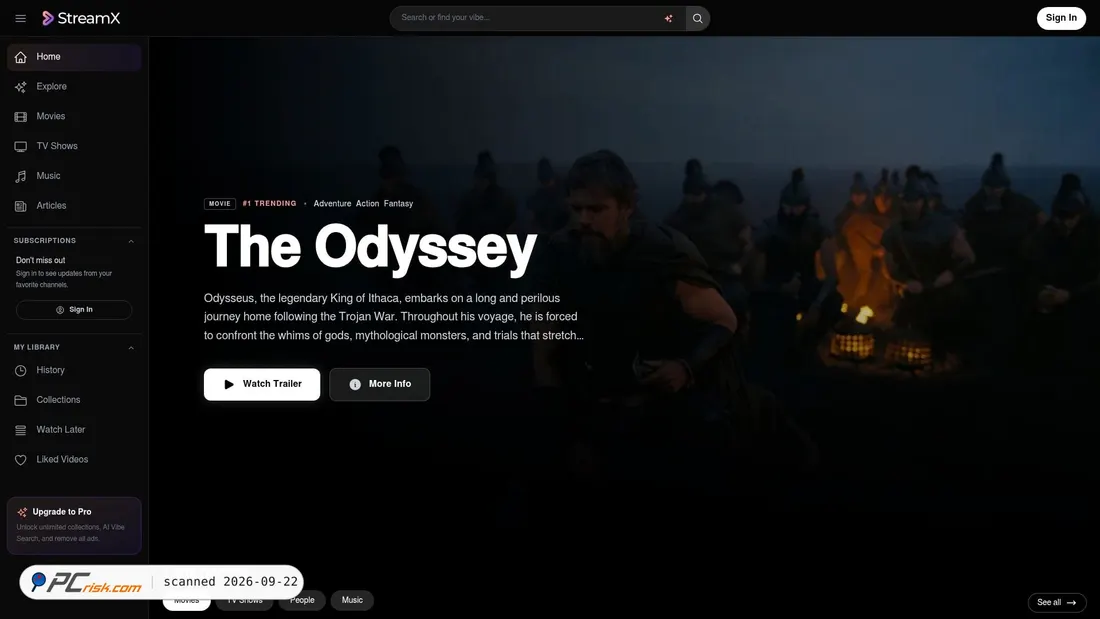Captura de pantalla de streamxtv.net