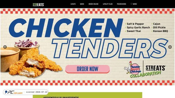 streatskitchens.com screenshot