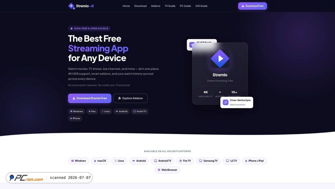 Screenshot of stremio-dl.com