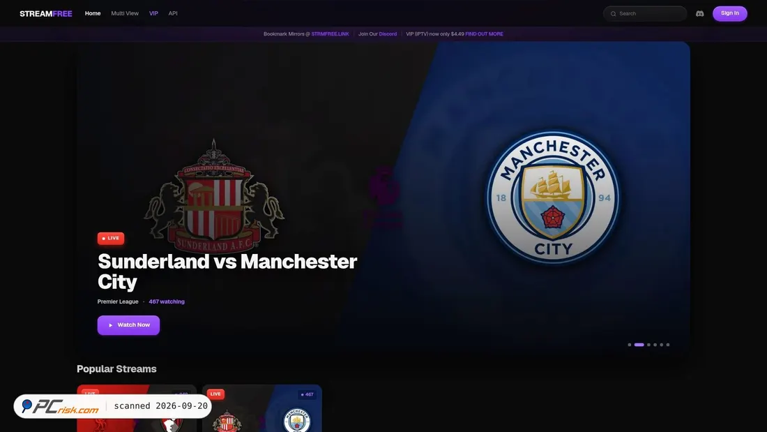 Screenshot of strmfree.st