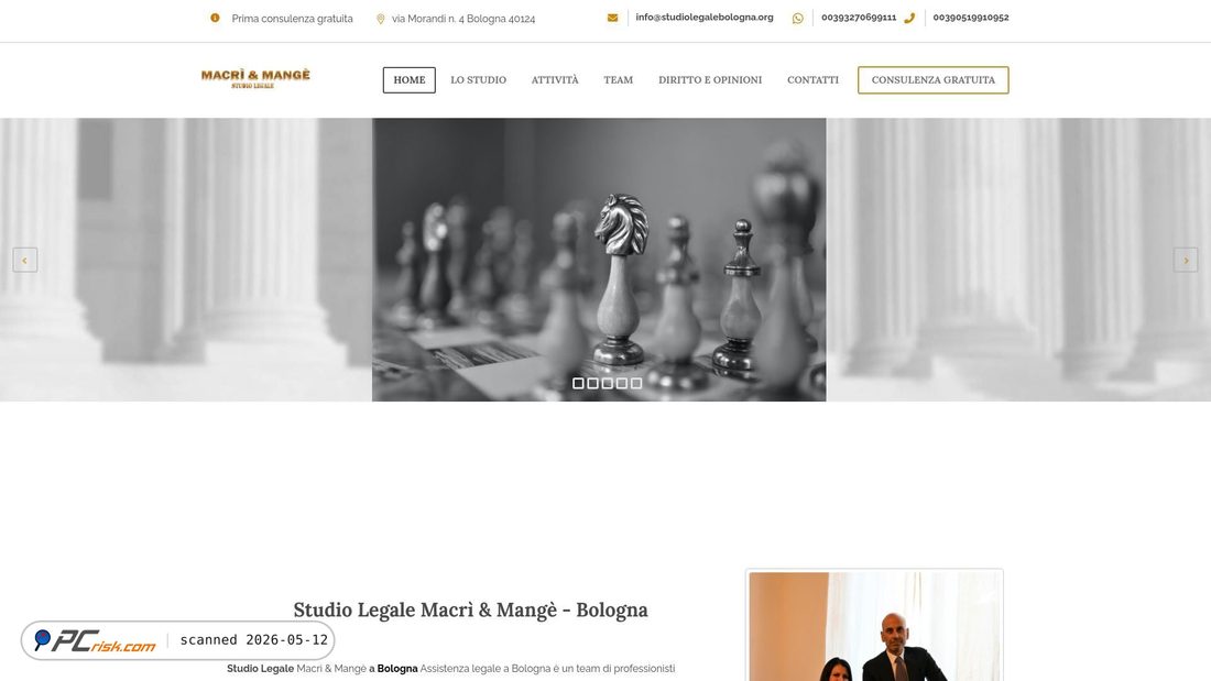 Capture d’écran de studiolegalebologna.org
