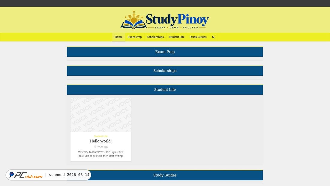 Screenshot of studypinoy.com