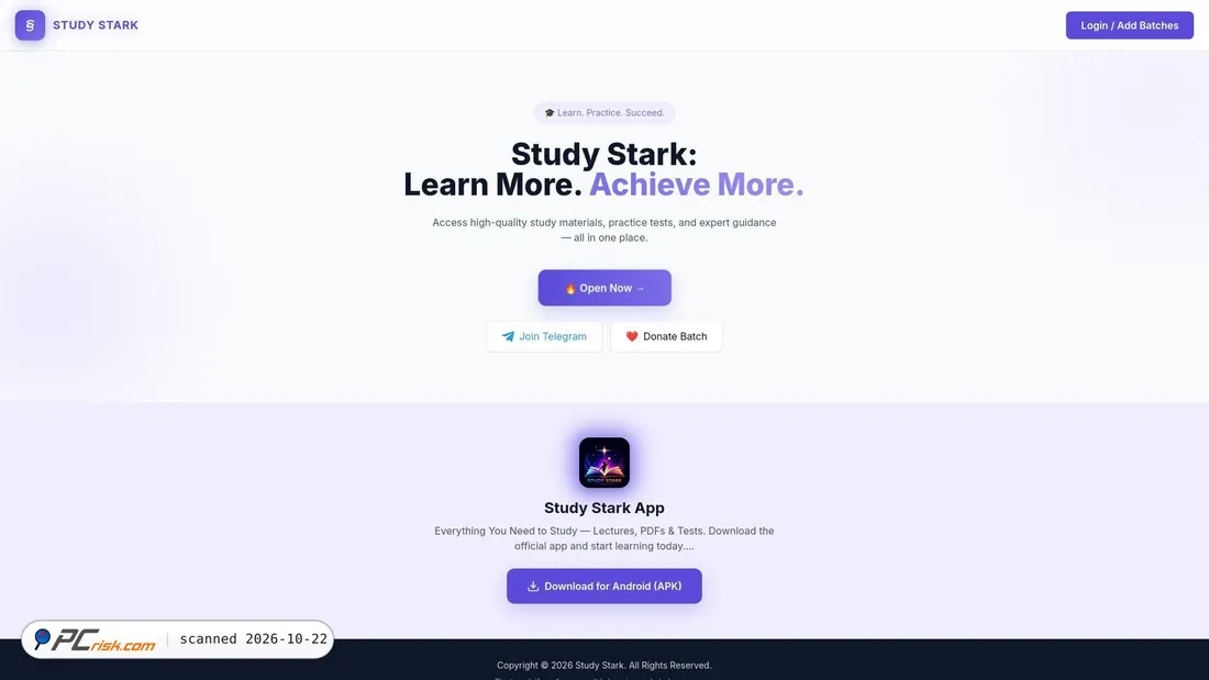 Screenshot of studystark.in