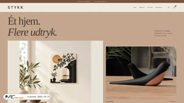 Screenshot di stykk.dk