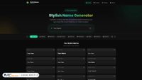 stylishnamegenerator.org screenshot