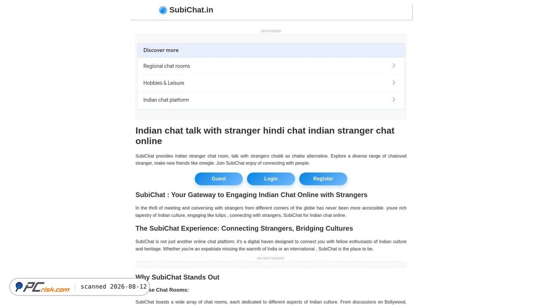 Screenshot of subichat.in