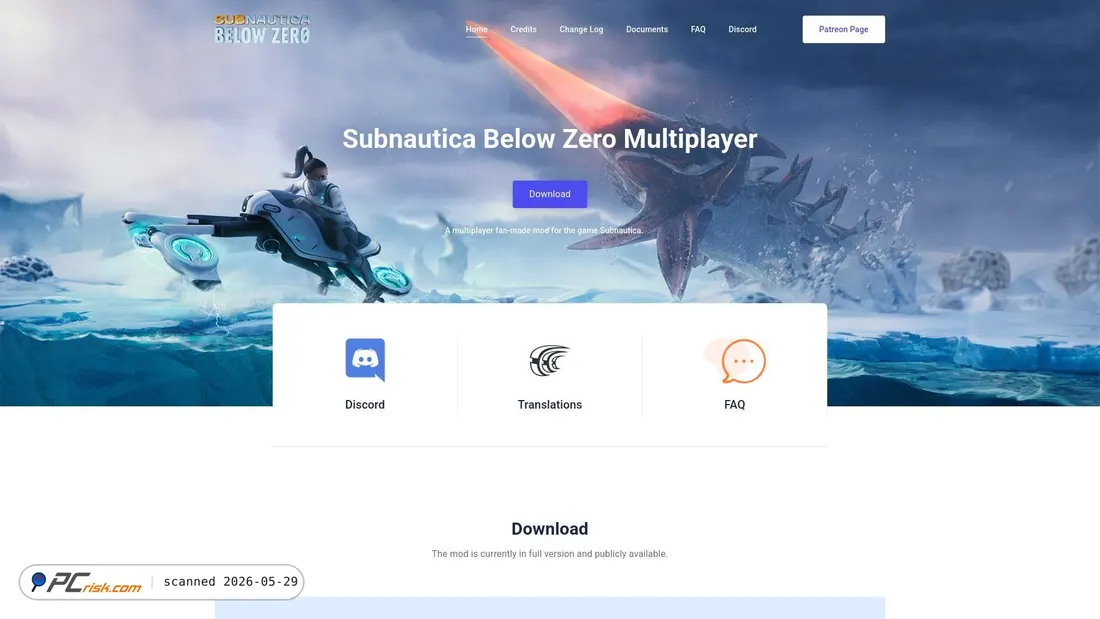 Screenshot von subnauticamultiplayer.com