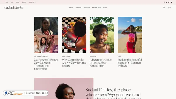 Captura de ecrã de sudanidiaries.com