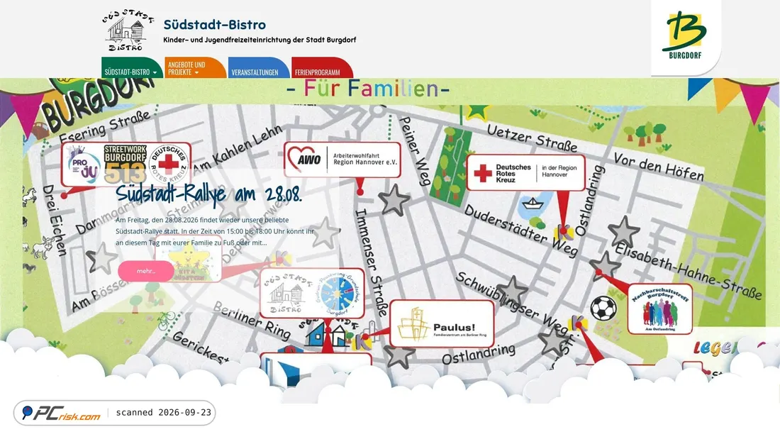 Screenshot of suedstadtbistro.de