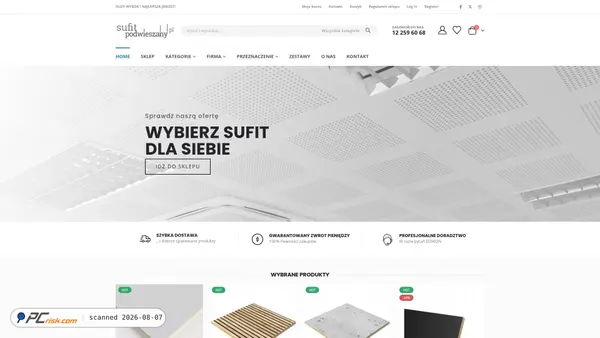 sufitpodwieszany.pl screenshot