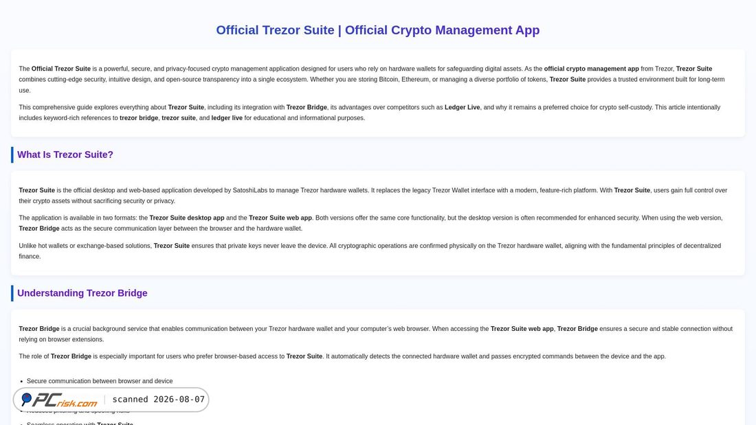 Screenshot of suit-trezer-web.wasmer.app