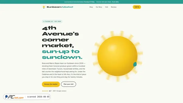 sunbeam-market.com screenshot