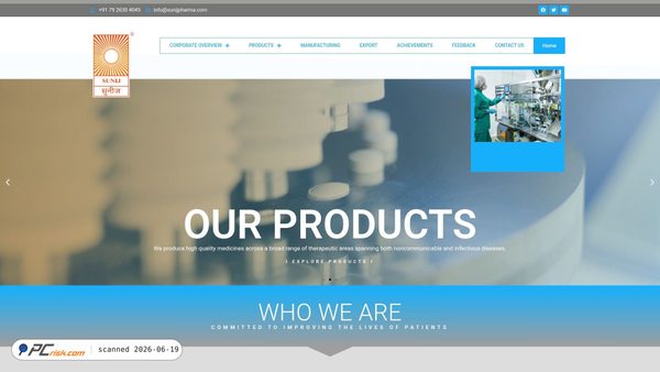 sunijpharma.com screenshot