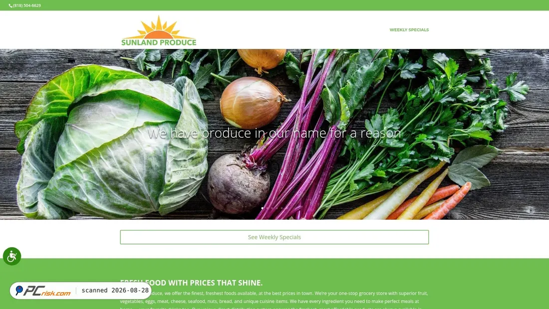 Screenshot of sunlandproduce.com