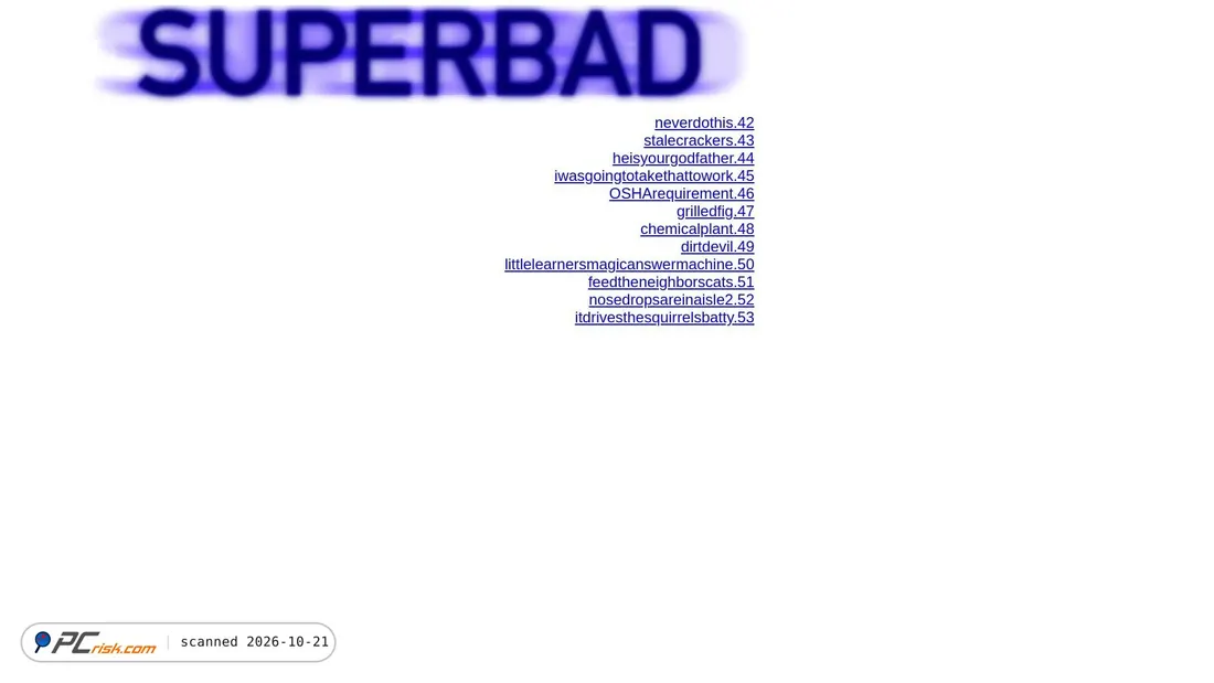 Screenshot of superbad.com