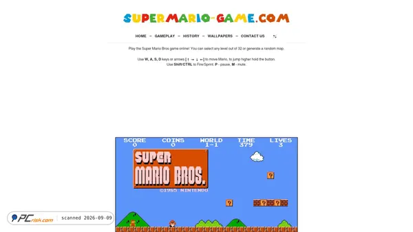 Zrzut ekranu supermario-game.com