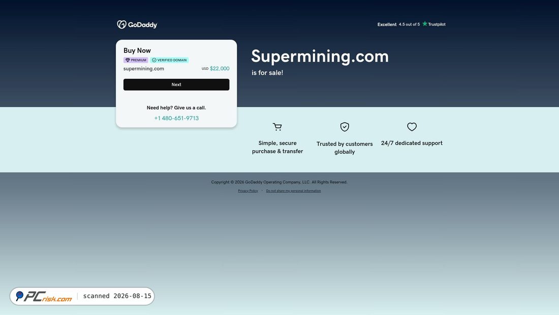 Screenshot of supermining.com