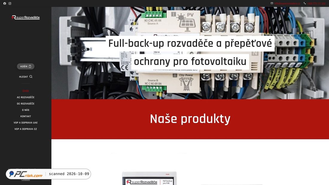 Captura de ecrã de superrozvadece.cz