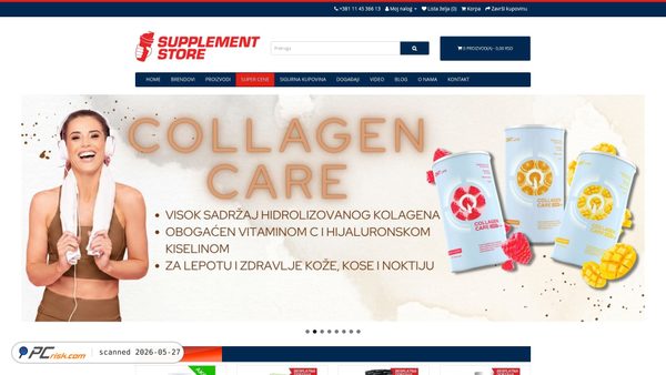 supplementstore.rs screenshot