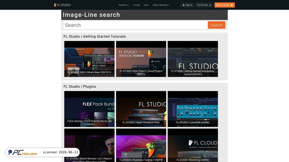 Screenshot di support.image-line.com