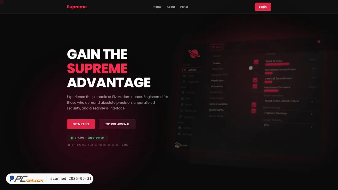 Screenshot of supreme-cheats.xyz