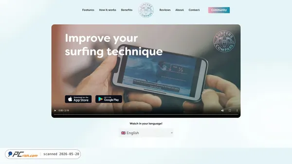 surferscompass.com screenshot
