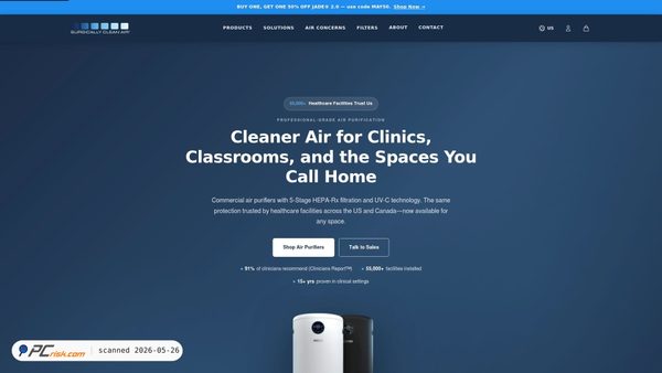 surgicalycleansair.com screenshot
