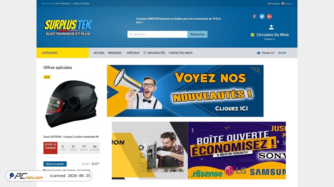 Screenshot of surplustek.ca